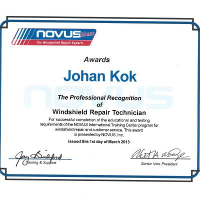 Novus Glass Accreditted